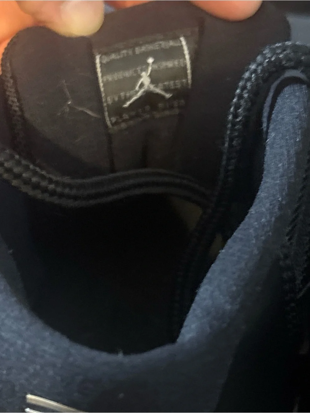 Jordan Men’s High-Top Sneakers - Black with Gum Sole